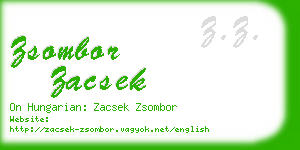 zsombor zacsek business card